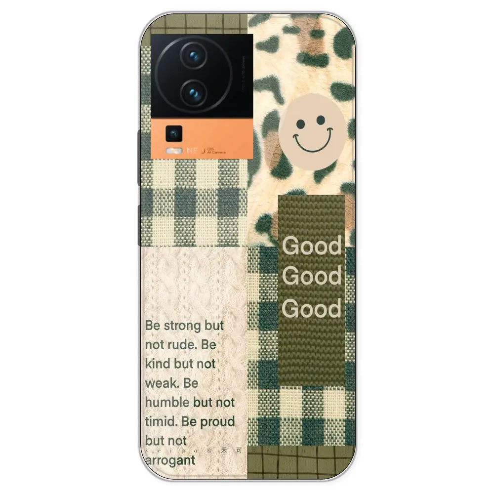 Patchwork Positivity - Printed Silicone Case For IQOO Neo 7 Pro