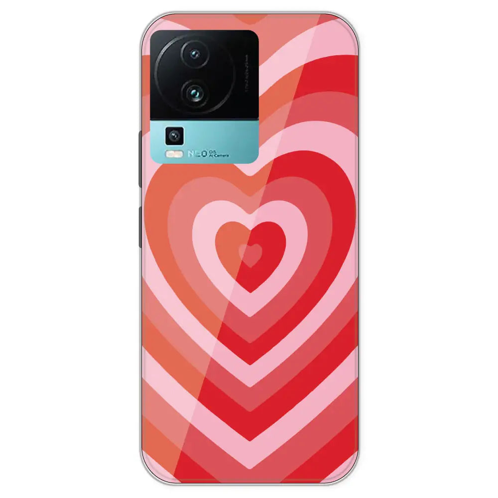 Red Hearts - Printed Silicone Case For IQOO Neo 7