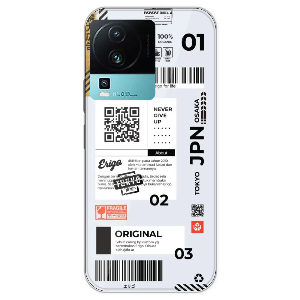 Barcode Labels - Printed Silicone Case For IQOO Neo 7