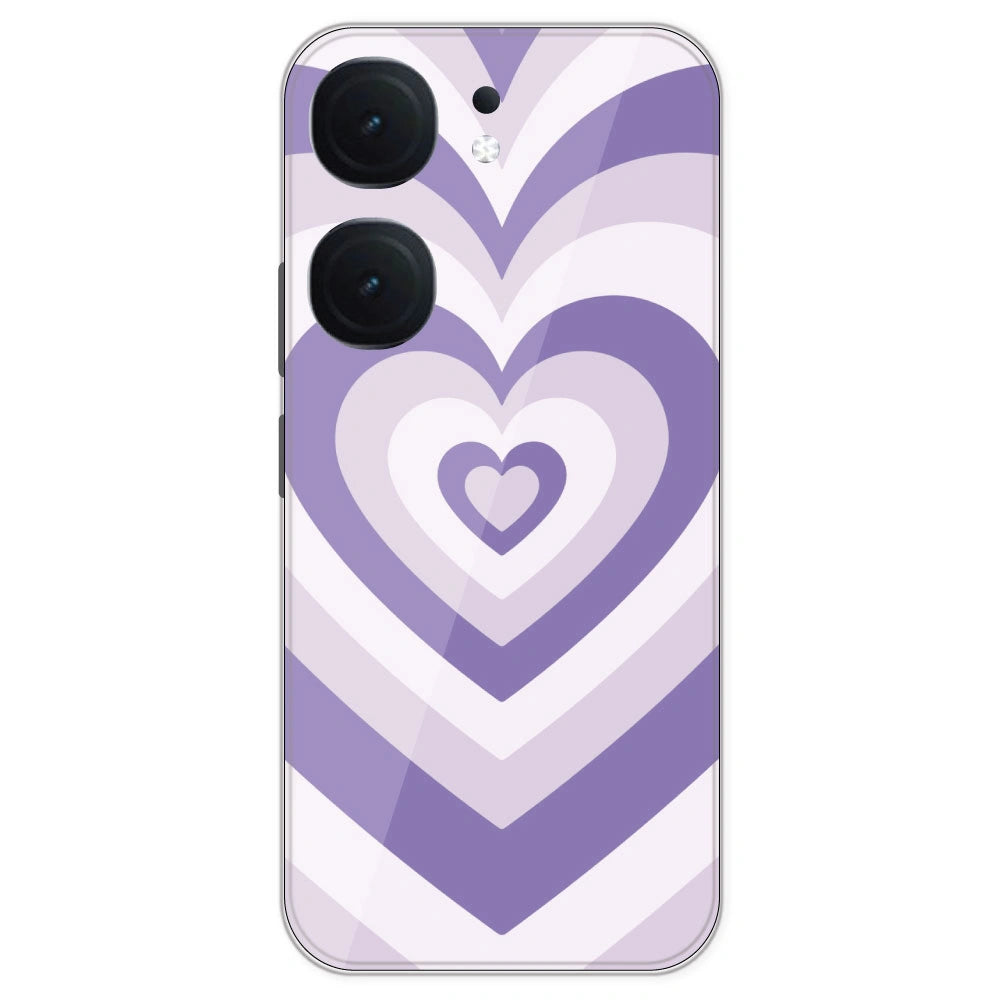 Dark Purple Hearts - Printed Silicone Case For IQOO Neo 9 Pro