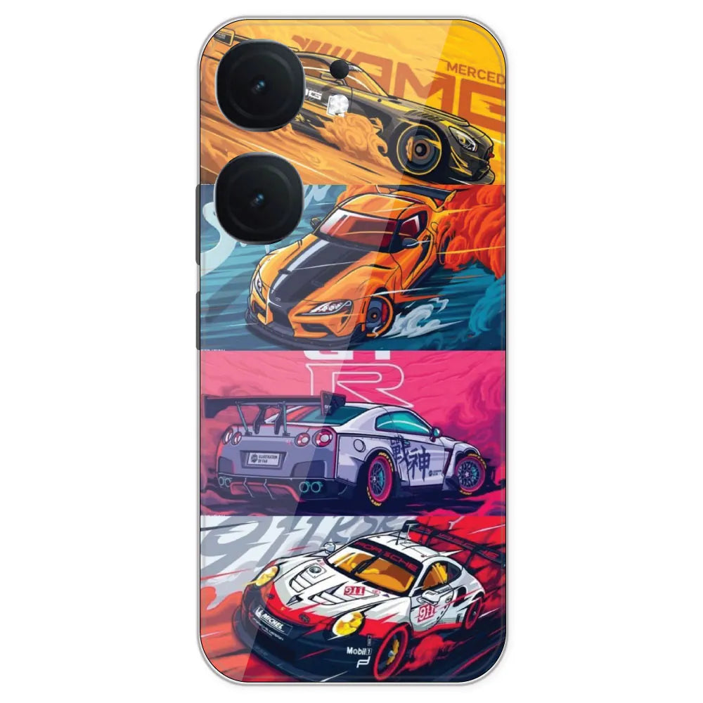 Sports Cars - Printed Silicone Case For IQOO Neo 9 Pro
