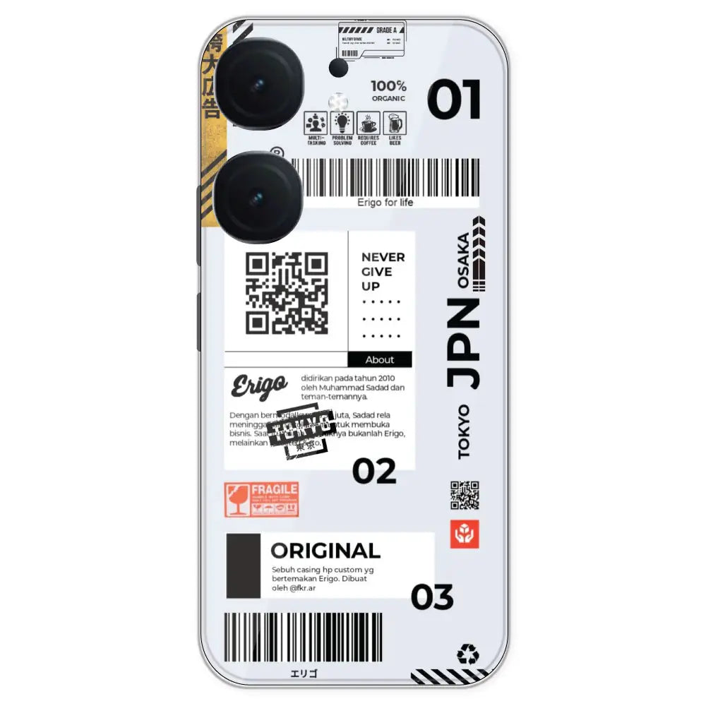 Barcode Labels - Printed Silicone Case For IQOO Neo 9 Pro