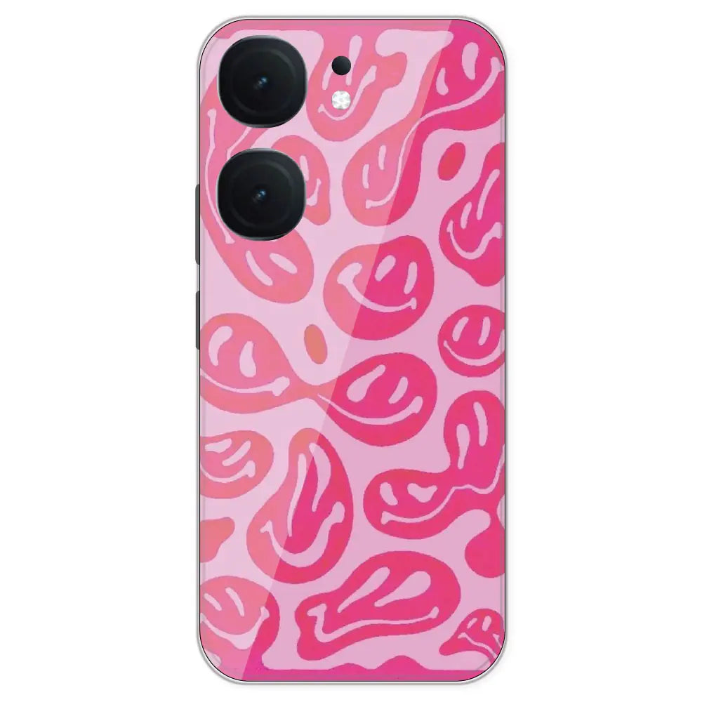 Pink Smilies - Printed Silicone Case For IQOO Neo 9 Pro