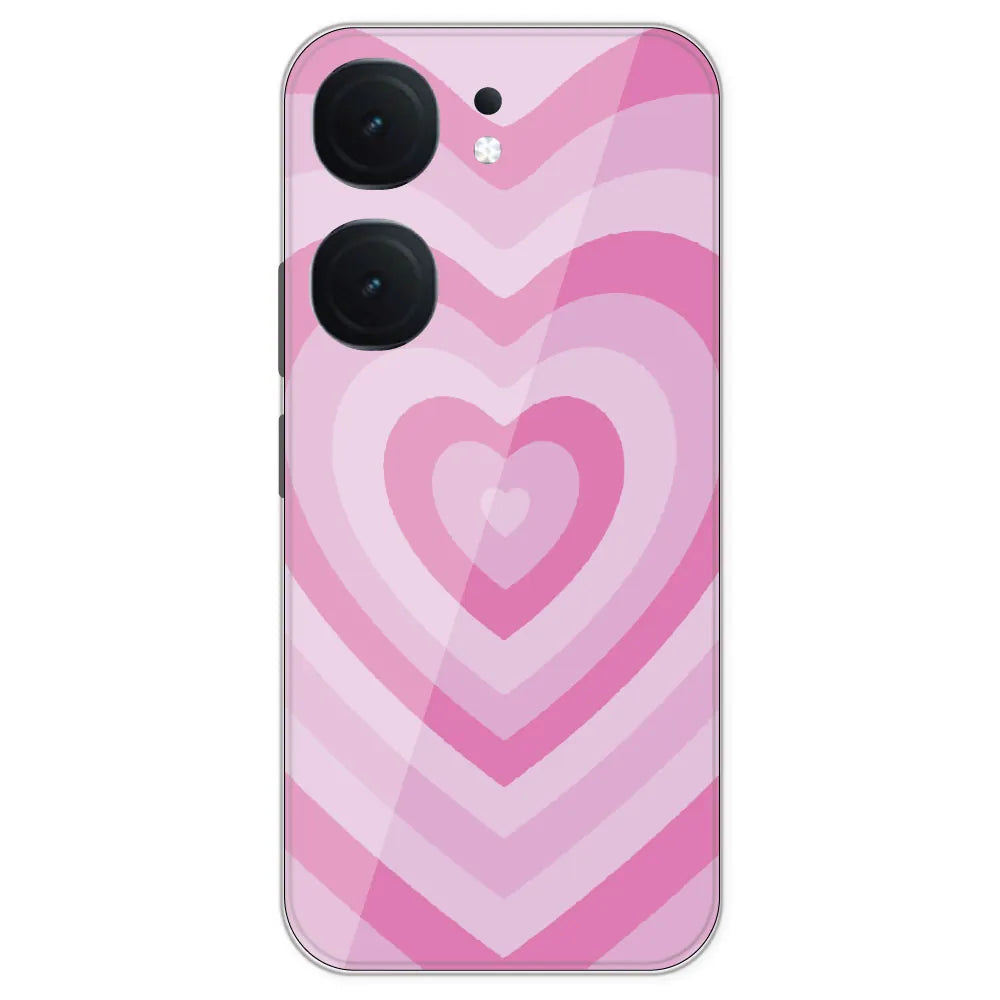 Pink Hearts - Printed Silicone Case For IQOO Neo 9 Pro