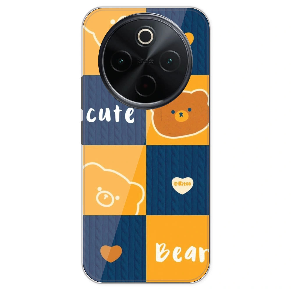 Cute Bear Collage - Printed Silicone Case For IQOO Z10
