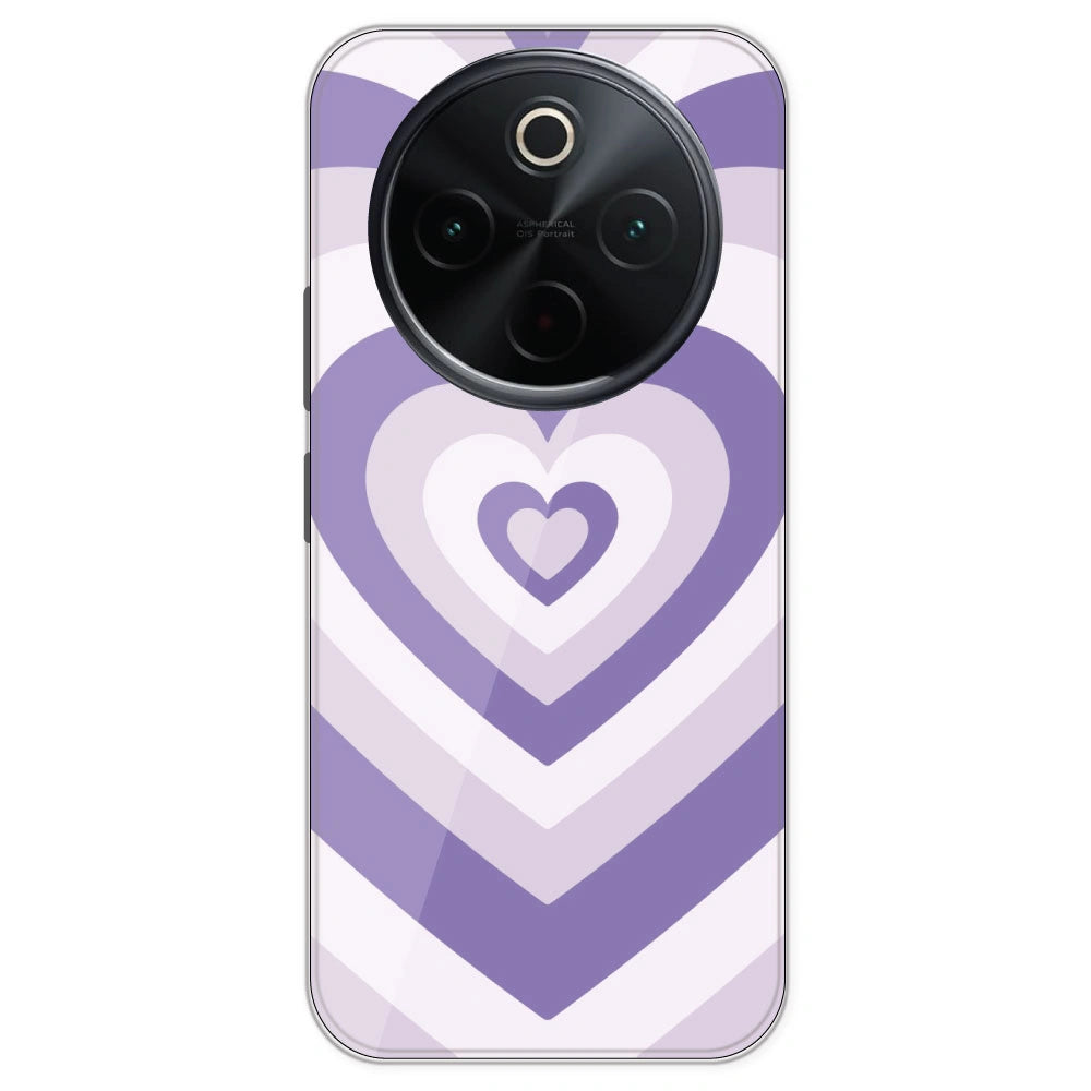 Dark Purple Hearts - Printed Silicone Case For IQOO Z10