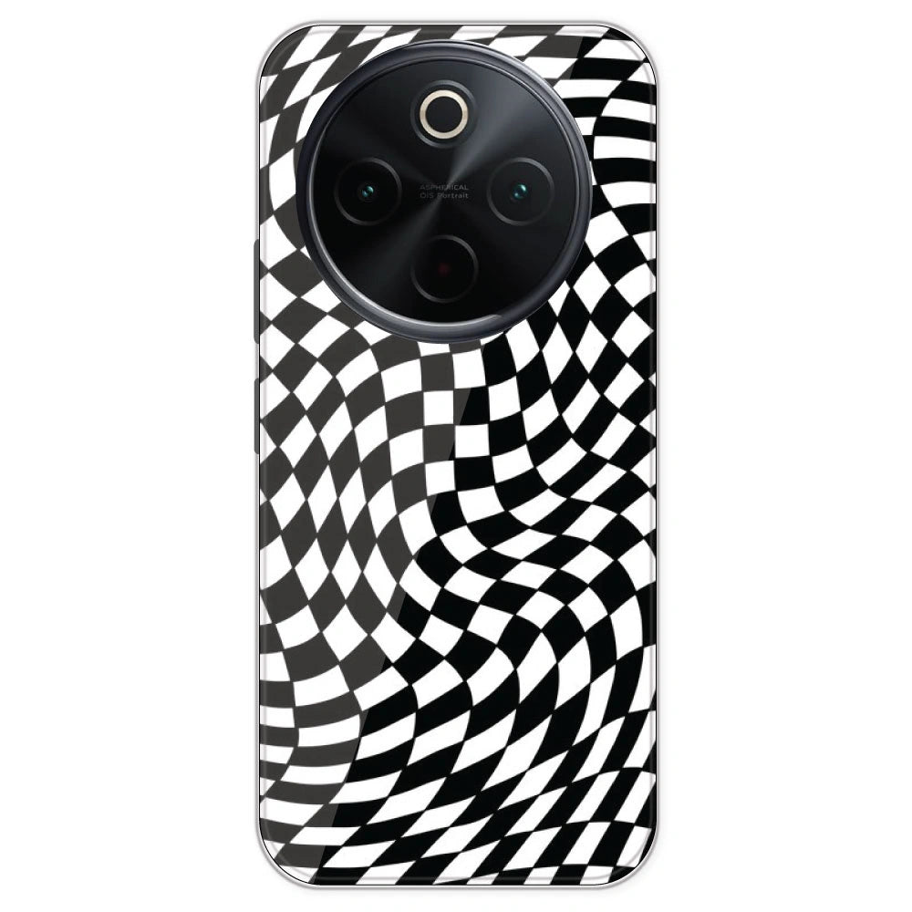 Checks - Printed Silicone Case For IQOO Z10