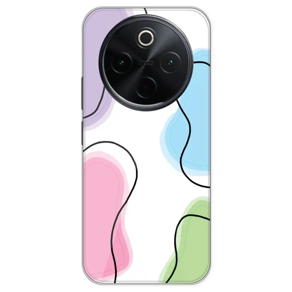 Rainbow Cow Print - Clear Printed Silicone Case For IQOO Z10