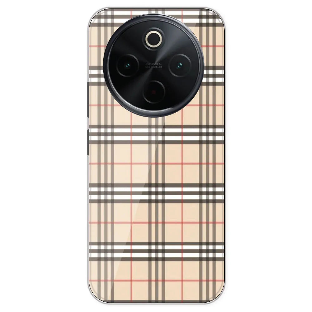 Yellow Checks - Printed Silicone Case For IQOO Z10