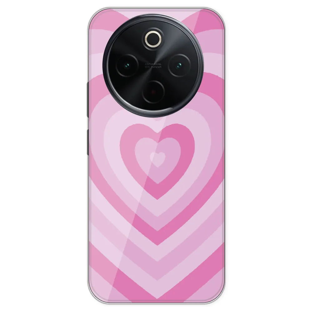 Pink Hearts - Printed Silicone Case For IQOO Z10