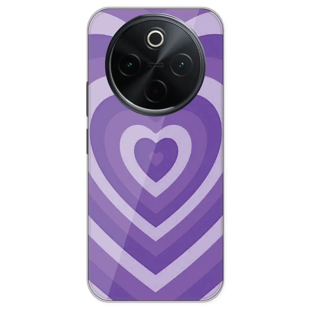 Purple Hearts - Printed Silicone Case For IQOO Z10