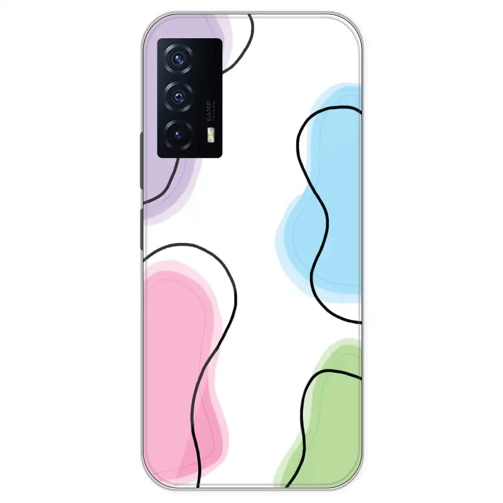 Rainbow Cow Print - Clear Printed Silicone Case For IQOO Z5
