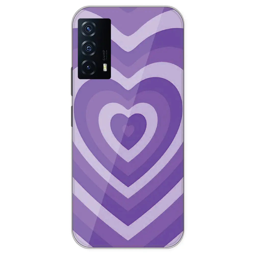 Purple Hearts - Printed Silicone Case For IQOO Z5