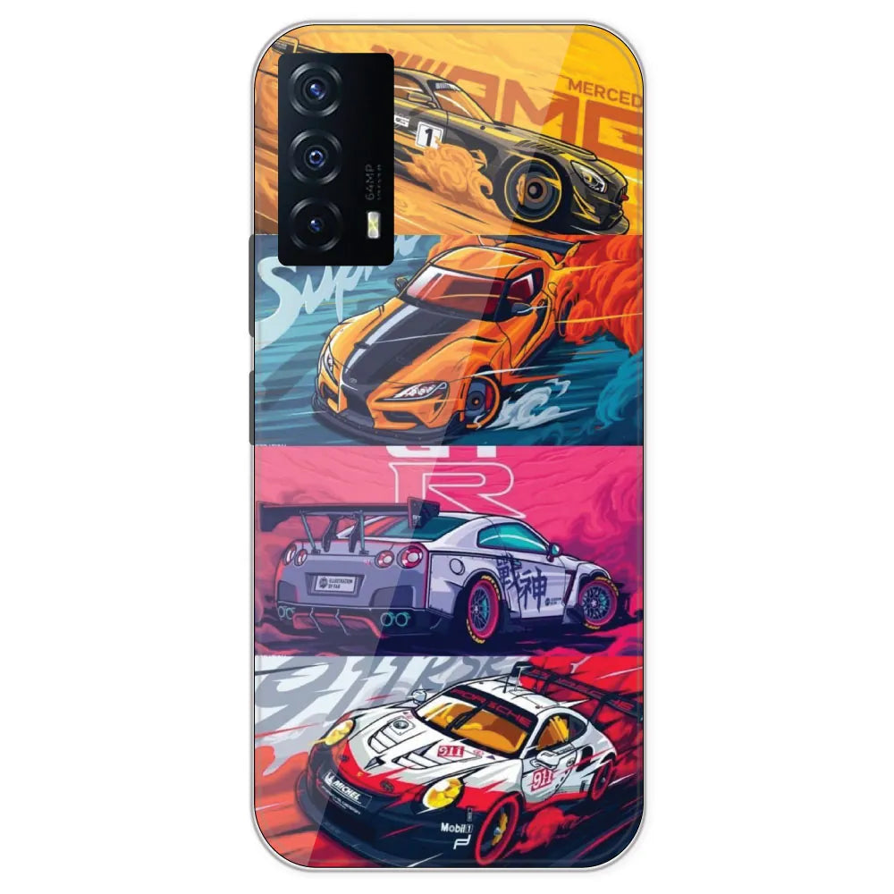 Sports Cars - Printed Silicone Case For IQOO Z5