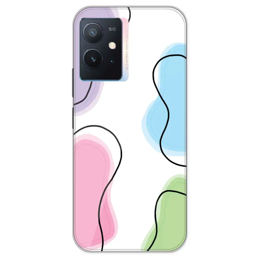 Rainbow Cow Print - Clear Printed Silicone Case For IQOO Z6