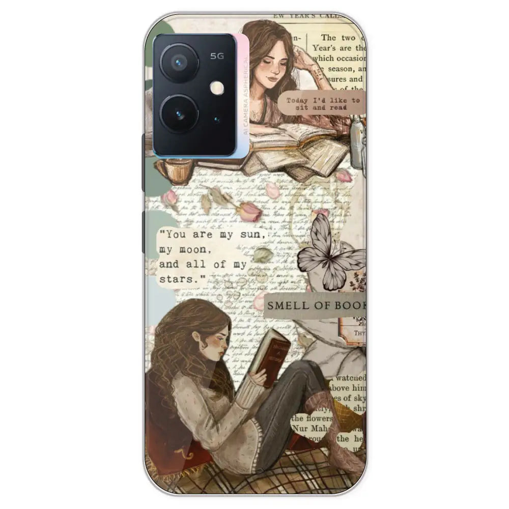 Book Collage - Printed Silicone Case For IQOO Z6