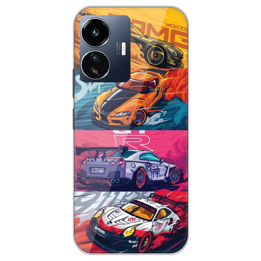 Sports Cars - Printed Silicone Case For IQOO Z6 Lite