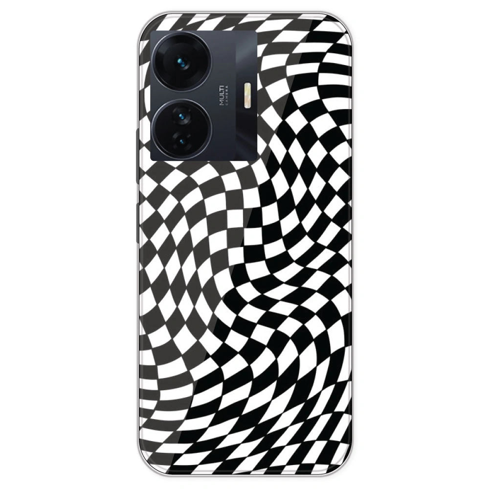 Checks - Printed Silicone Case For IQOO Z6 Pro