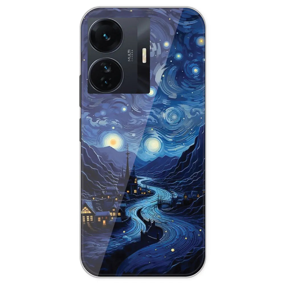 The Starry Night - Printed Silicone Case For IQOO Z6 Pro