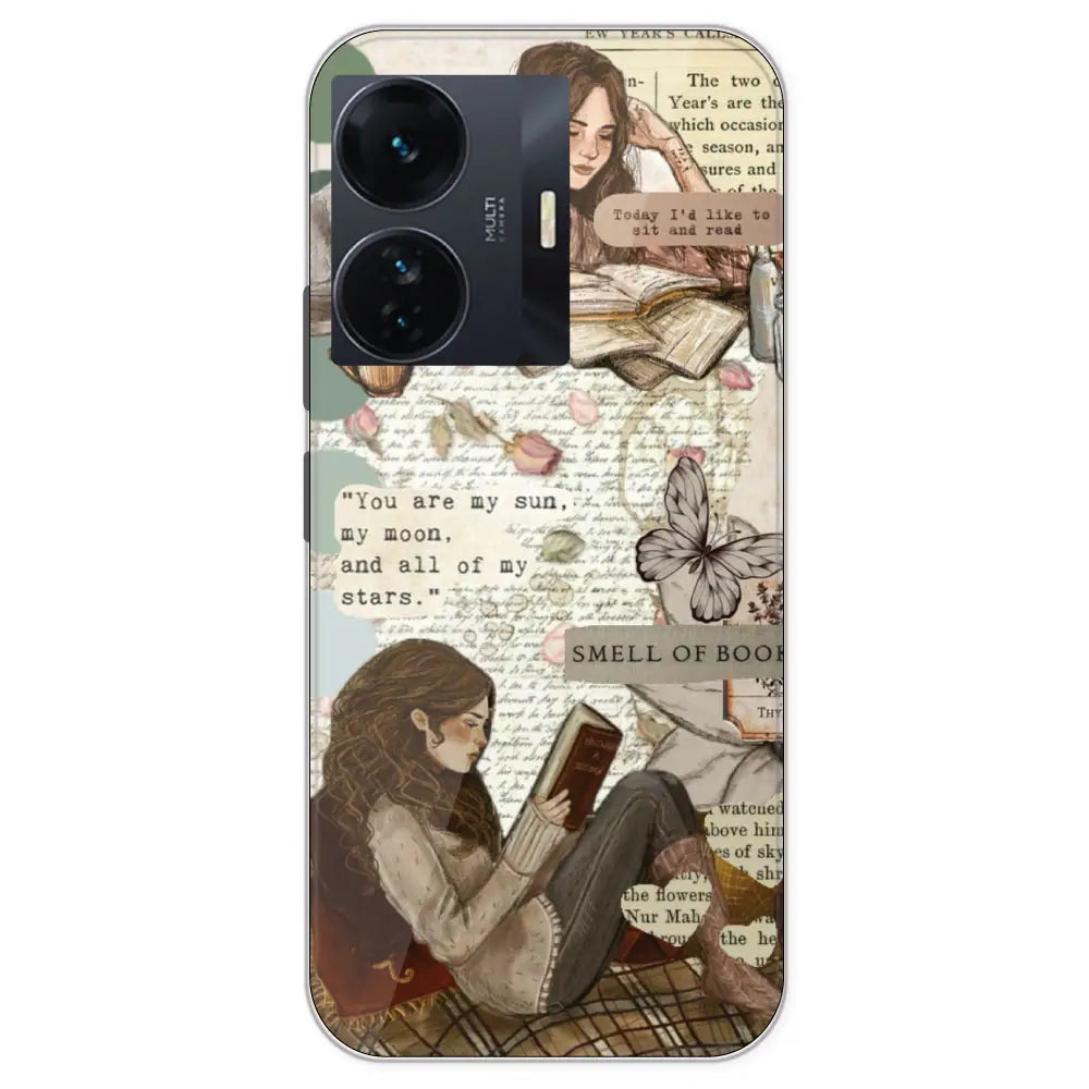 Book Collage - Printed Silicone Case For IQOO Z6 Pro