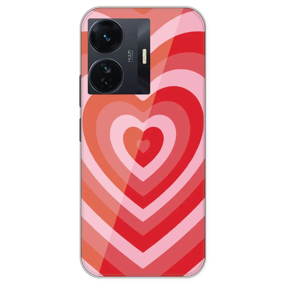 Red Hearts - Printed Silicone Case For IQOO Z6 Pro