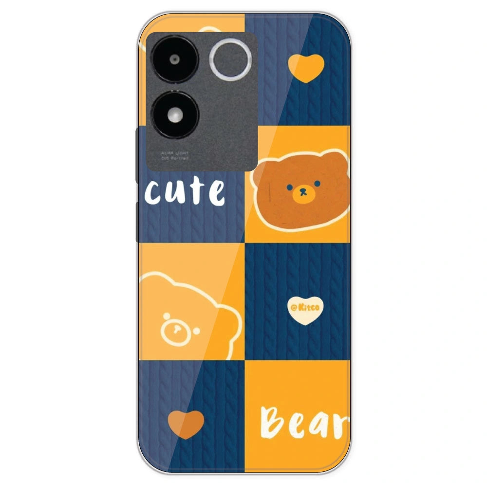 Cute Bear Collage - Printed Silicone Case For IQOO Z7 Pro