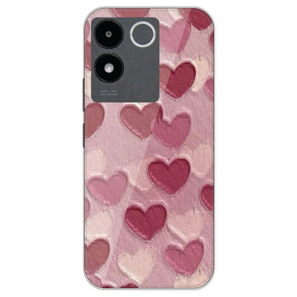 Pastel Hearts - Printed Silicone Case For IQOO Z7 Pro