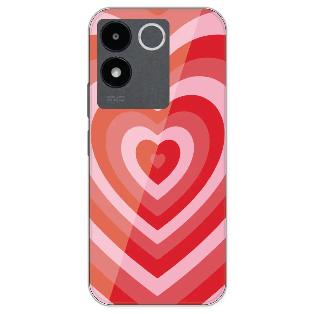 Red Hearts - Printed Silicone Case For IQOO Z7 Pro