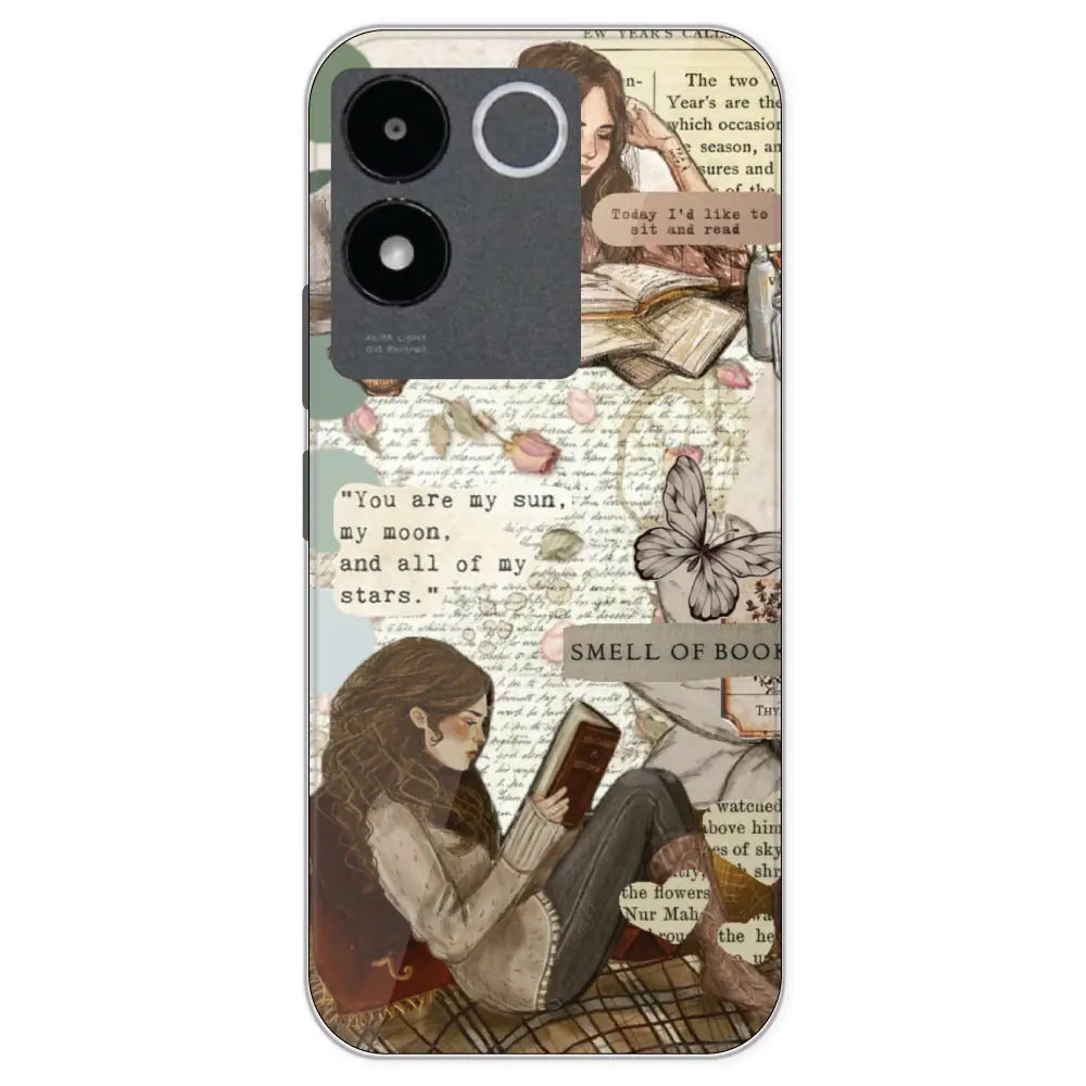 Book Collage - Printed Silicone Case For IQOO Z7 Pro