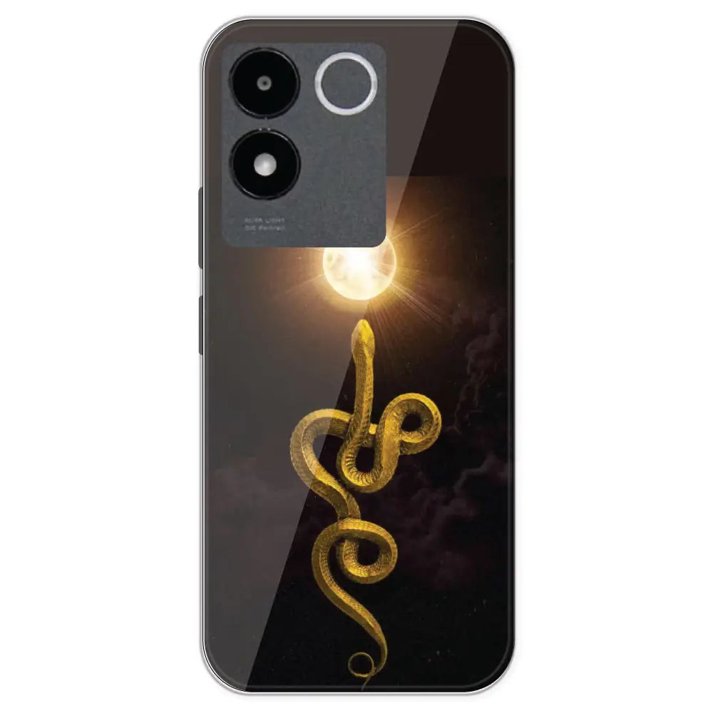 Golden Serpent - Printed Silicone Case For IQOO Z7 Pro