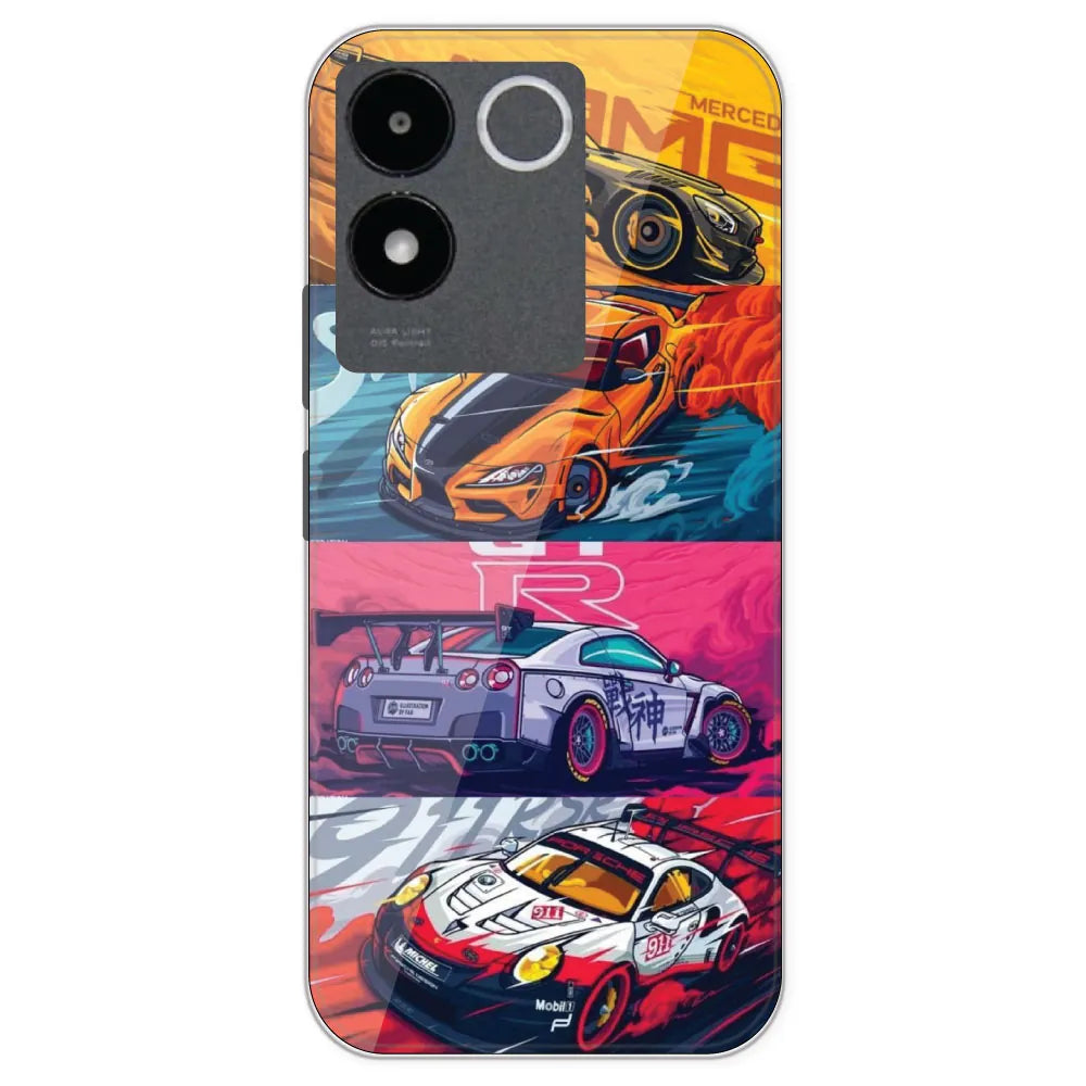 Sports Cars - Printed Silicone Case For IQOO Z7 Pro