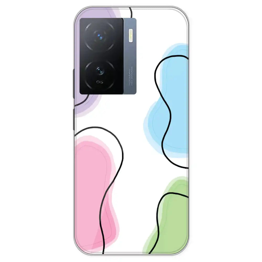 Rainbow Cow Print - Clear Printed Silicone Case For IQOO Z7