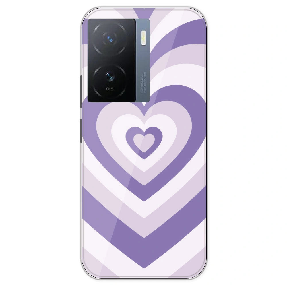 Dark Purple Hearts - Printed Silicone Case For IQOO Z7