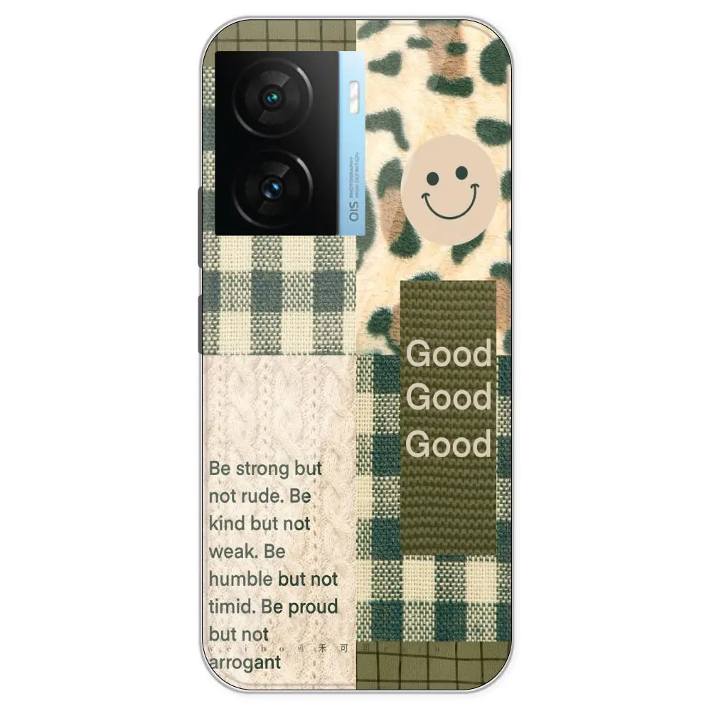 Patchwork Positivity - Printed Silicone Case For IQOO Z7S