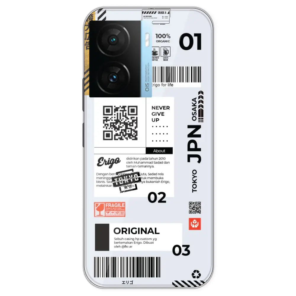 Barcode Labels - Printed Silicone Case For IQOO Z7S
