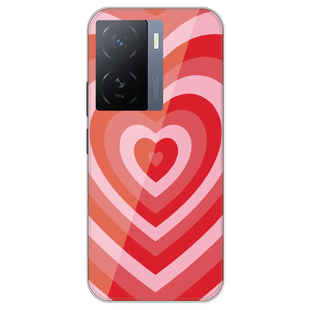Red Hearts - Printed Silicone Case For IQOO Z7
