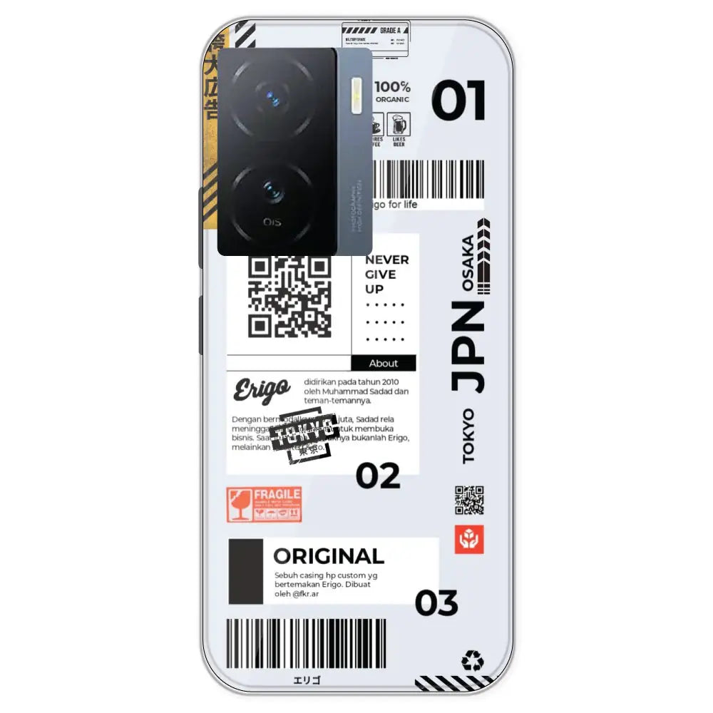 Barcode Labels - Printed Silicone Case For IQOO Z7