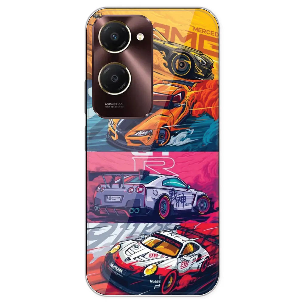 Sports Cars - Printed Silicone Case For IQOO Z9 Lite