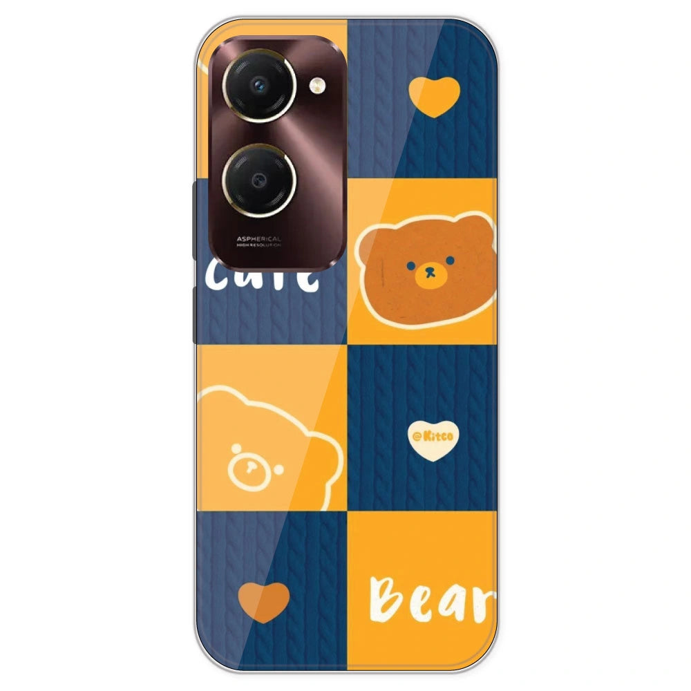 Cute Bear Collage - Printed Silicone Case For IQOO Z9 Lite