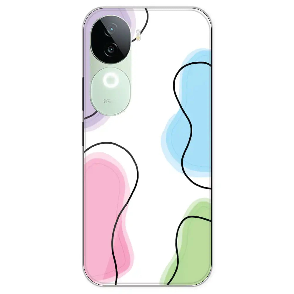 Rainbow Cow Print - Clear Printed Silicone Case For IQOO Z9S