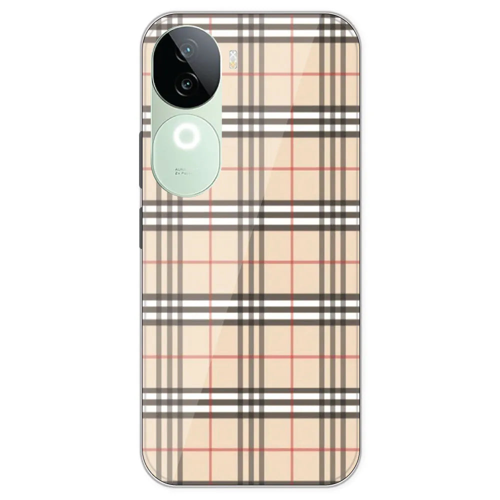 Yellow Checks - Printed Silicone Case For IQOO Z9S