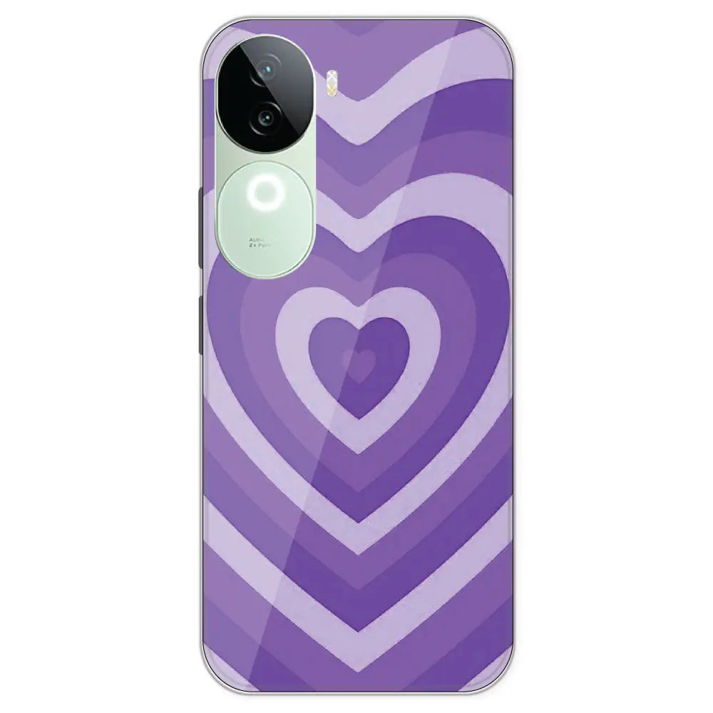 Purple Hearts - Printed Silicone Case For IQOO Z9S