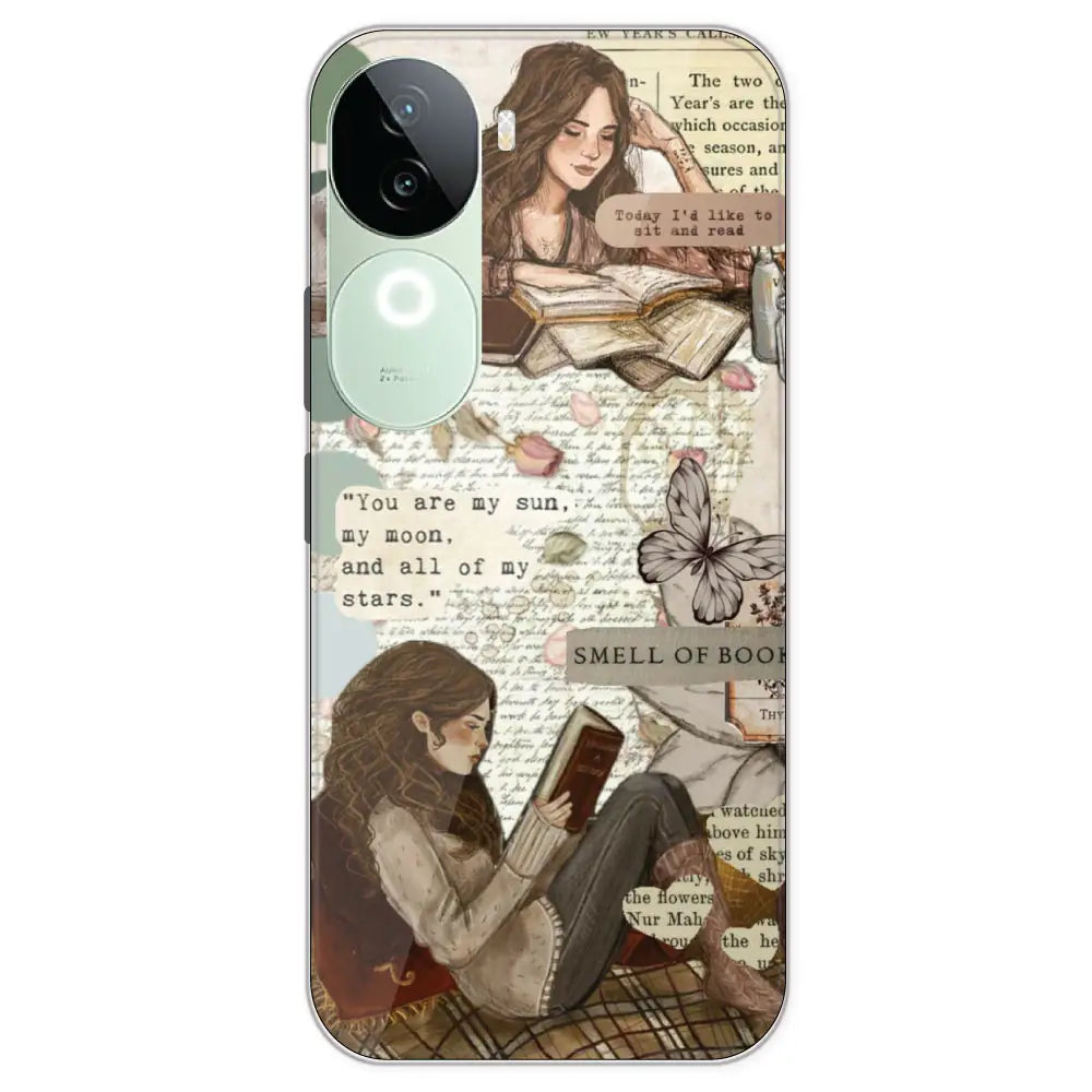 Book Collage - Printed Silicone Case For IQOO Z9S