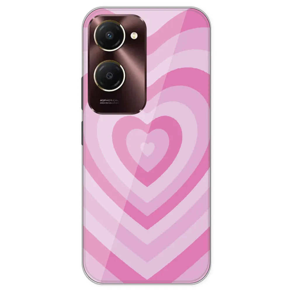 Pink Hearts - Printed Silicone Case For iQOO Models