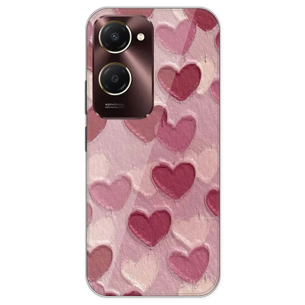 Pastel Hearts - Printed Silicone Case For iQOO Models