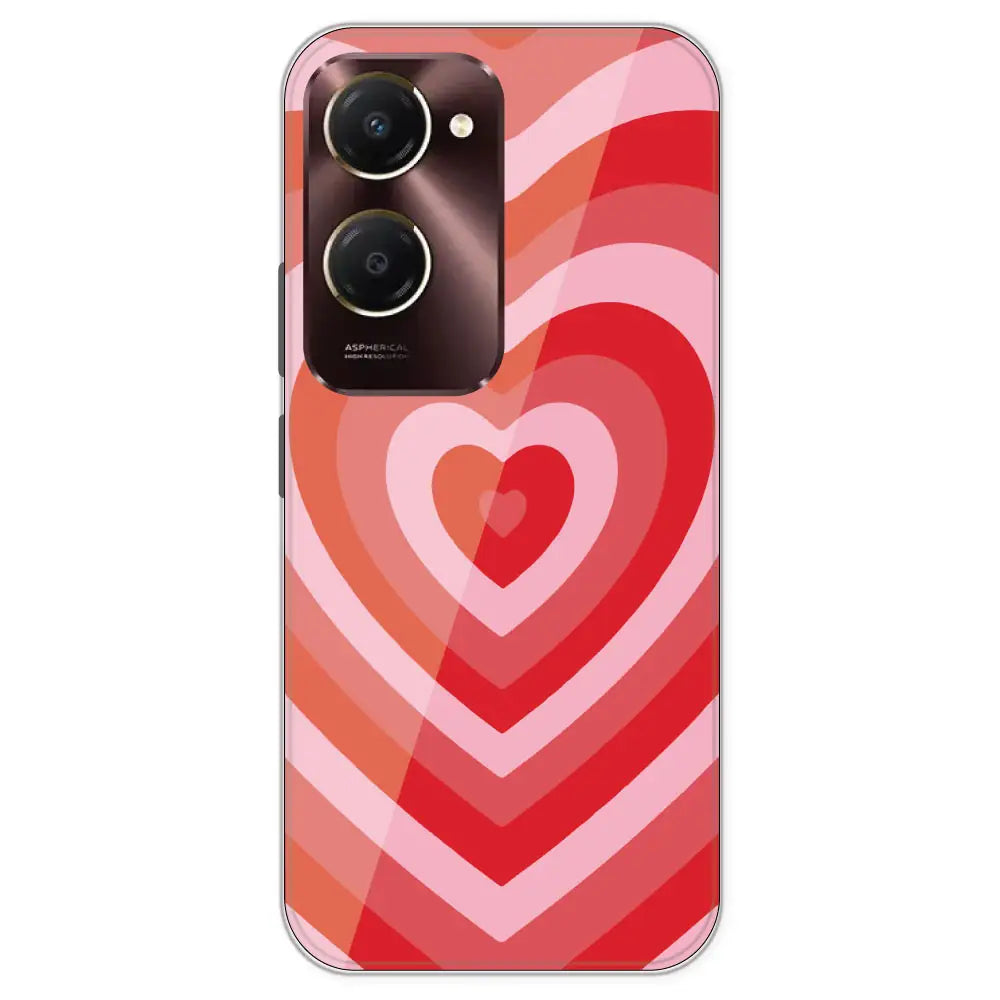 Red Hearts - Printed Silicone Case For iQOO Models
