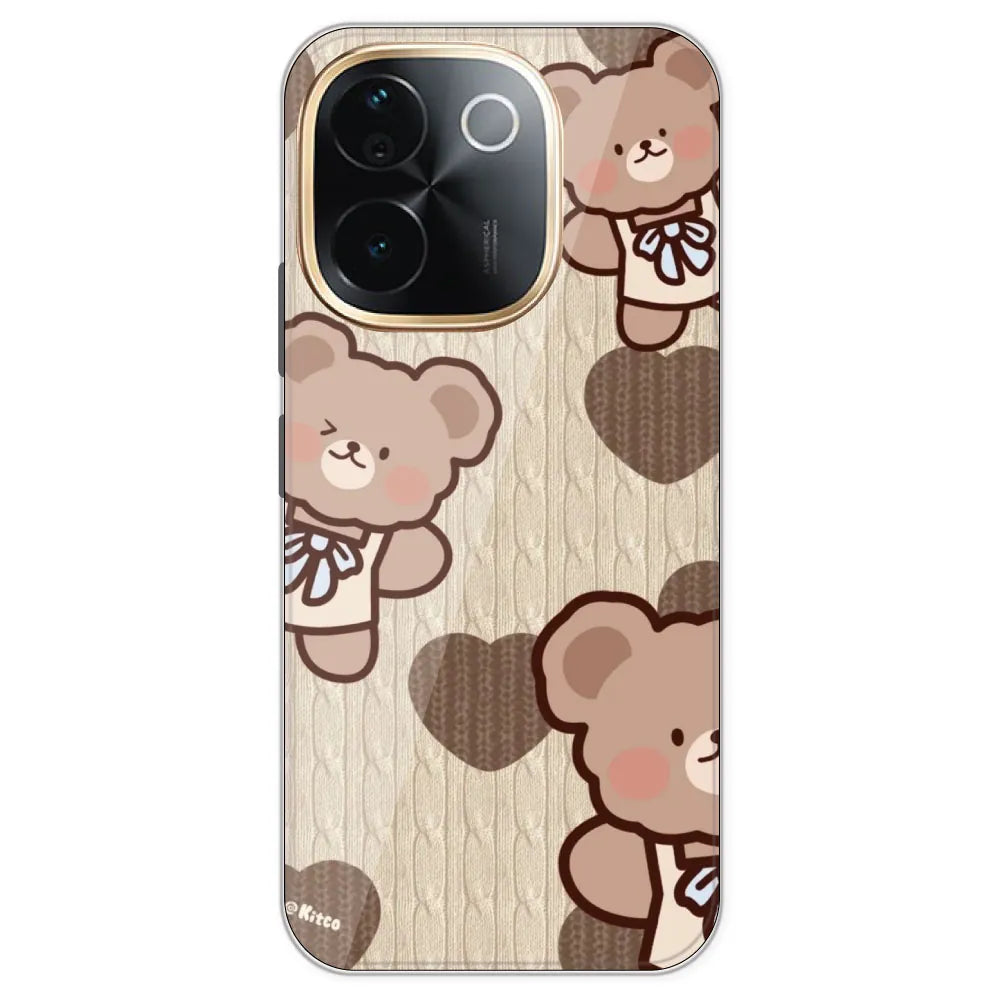 Teddy Heart - Printed Silicone Case For IQOO Z9S Pro