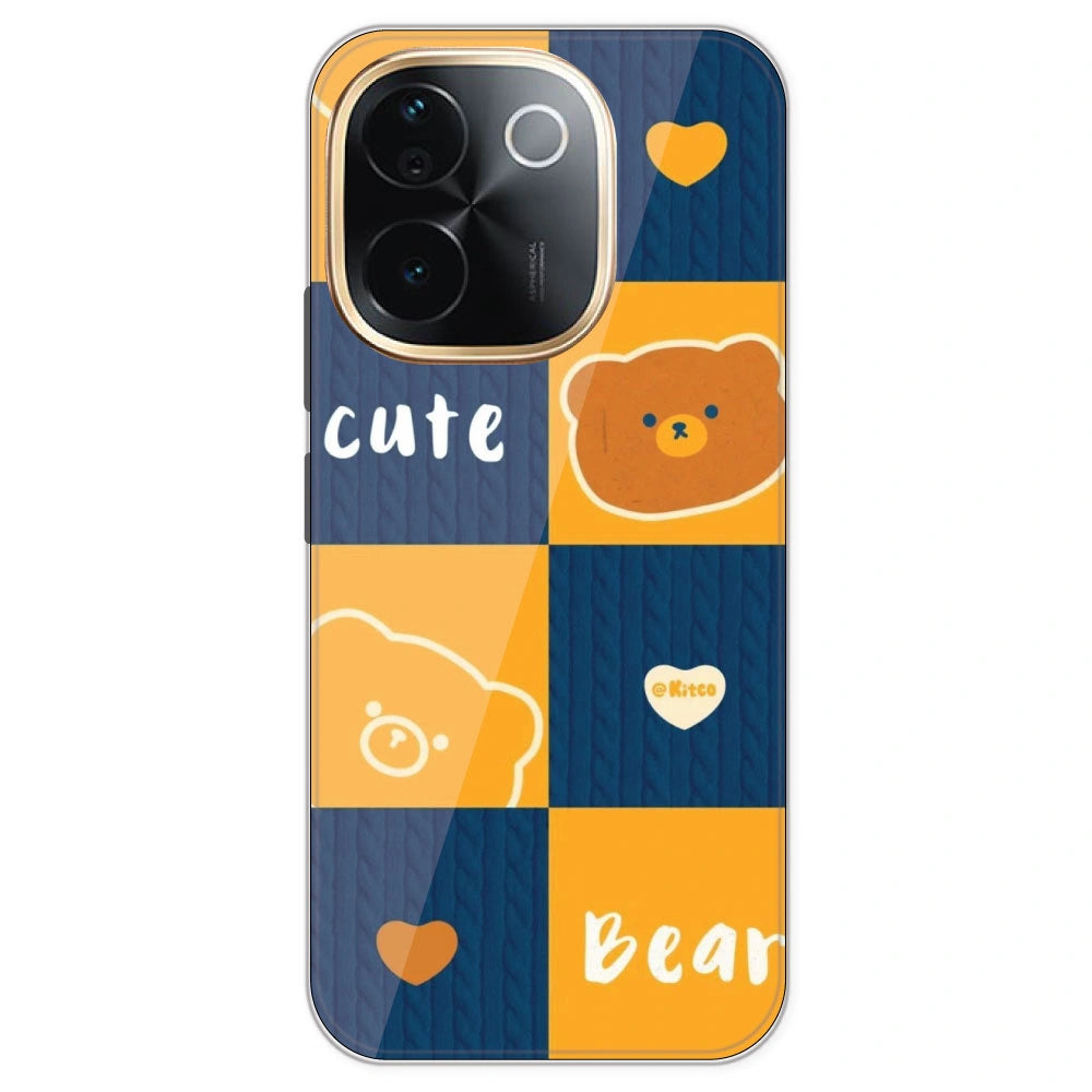 Cute Bear Collage - Printed Silicone Case For IQOO Z9S Pro