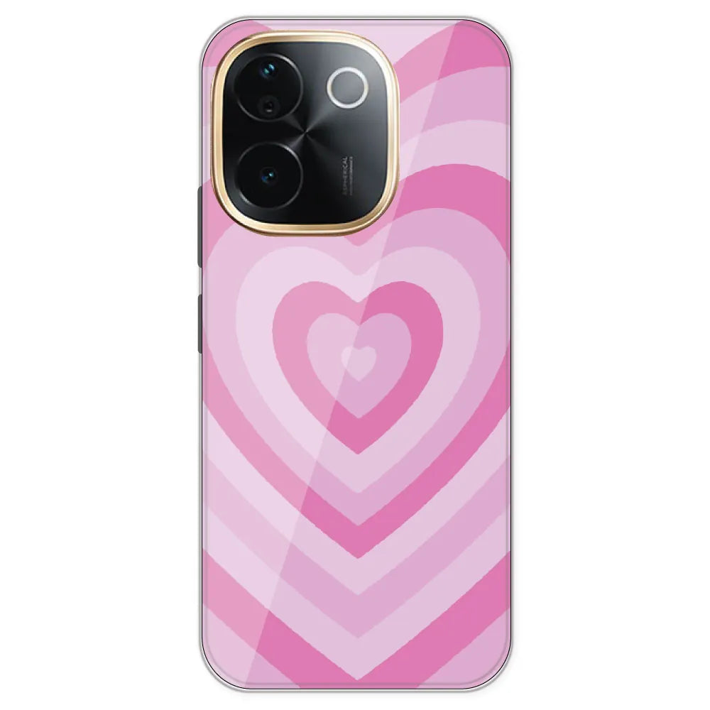 Pink Hearts - Printed Silicone Case For IQOO Z9S Pro
