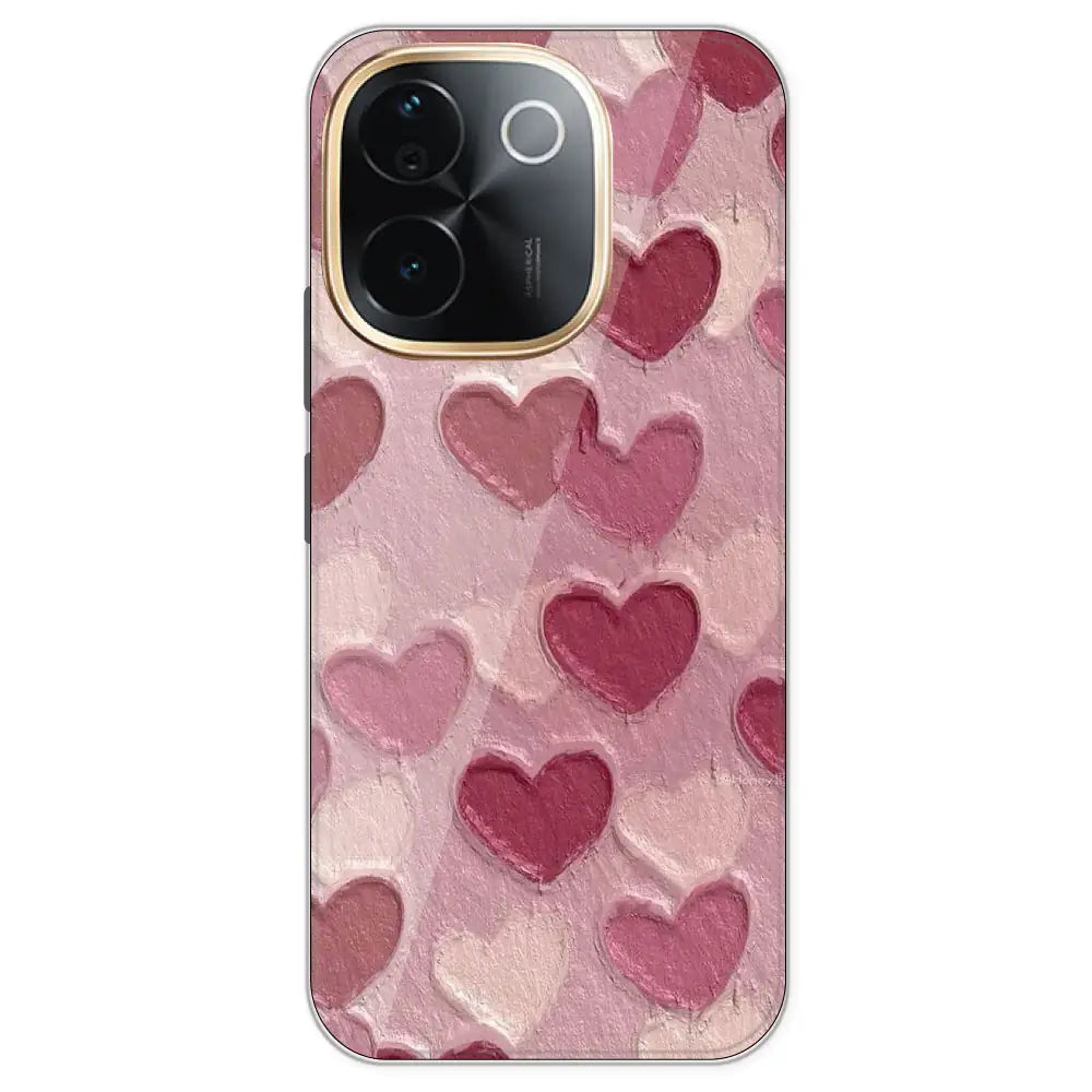 Pastel Hearts - Printed Silicone Case For IQOO Z9S Pro